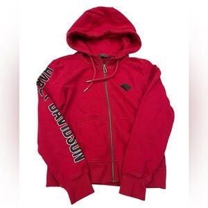 Harley Davidson Garage Womens Pink Full Zip Hoodie Size XS